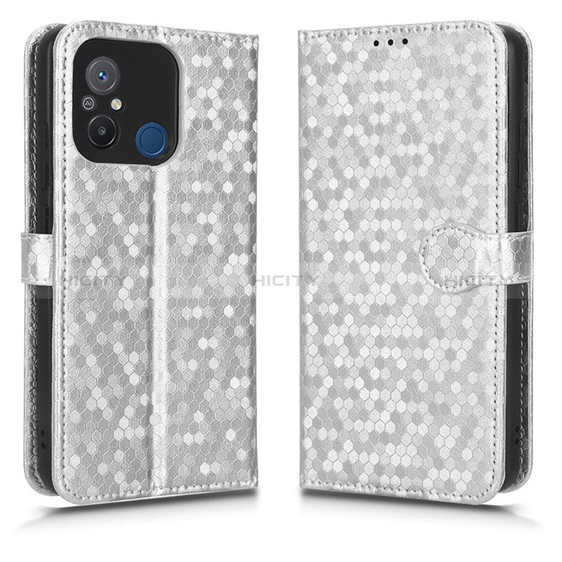 Custodia Portafoglio In Pelle Cover con Supporto C01X per Xiaomi Redmi 11A 4G Argento