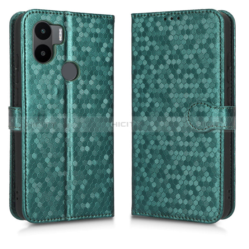 Custodia Portafoglio In Pelle Cover con Supporto C01X per Xiaomi Redmi A1 Plus Verde