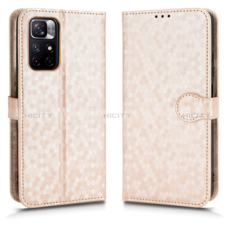 Custodia Portafoglio In Pelle Cover con Supporto C01X per Xiaomi Redmi Note 11S 5G Oro