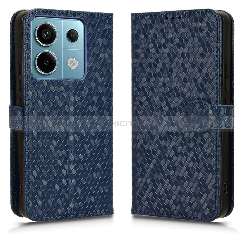 Custodia Portafoglio In Pelle Cover con Supporto C01X per Xiaomi Redmi Note 13 Pro 5G Blu