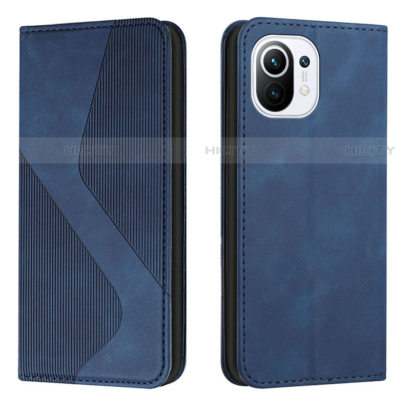 Custodia Portafoglio In Pelle Cover con Supporto C02 per Xiaomi Mi 11 Lite 5G NE Blu