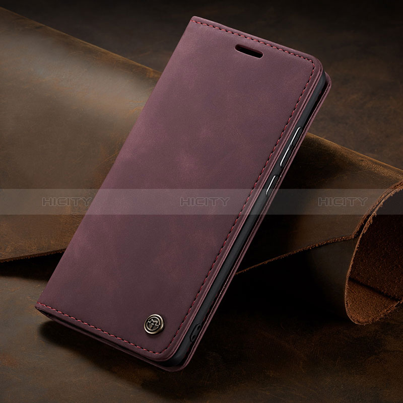 Custodia Portafoglio In Pelle Cover con Supporto C02S per Huawei P40 Pro Rosso Rosa