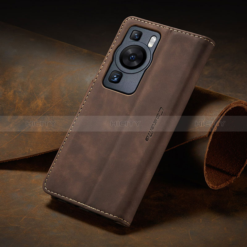 Custodia Portafoglio In Pelle Cover con Supporto C02S per Huawei P60 Pro