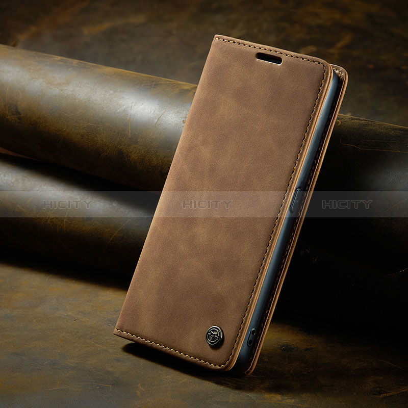 Custodia Portafoglio In Pelle Cover con Supporto C02S per Oppo Find X6 Pro 5G Marrone Chiaro