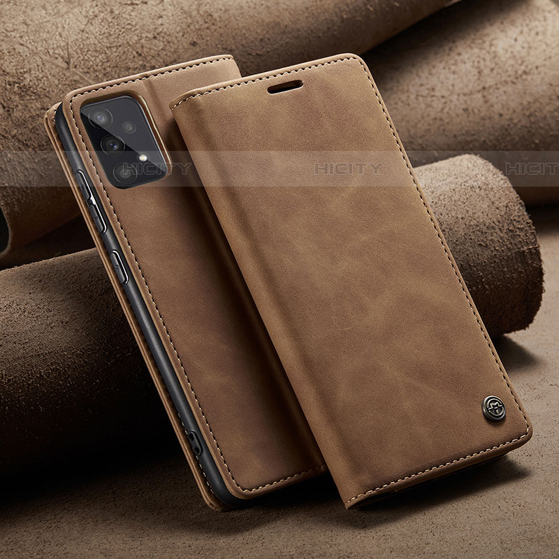 Custodia Portafoglio In Pelle Cover con Supporto C02S per Samsung Galaxy A33 5G Marrone Chiaro