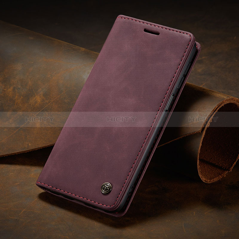 Custodia Portafoglio In Pelle Cover con Supporto C02S per Xiaomi Redmi Note 10 4G Rosso Rosa
