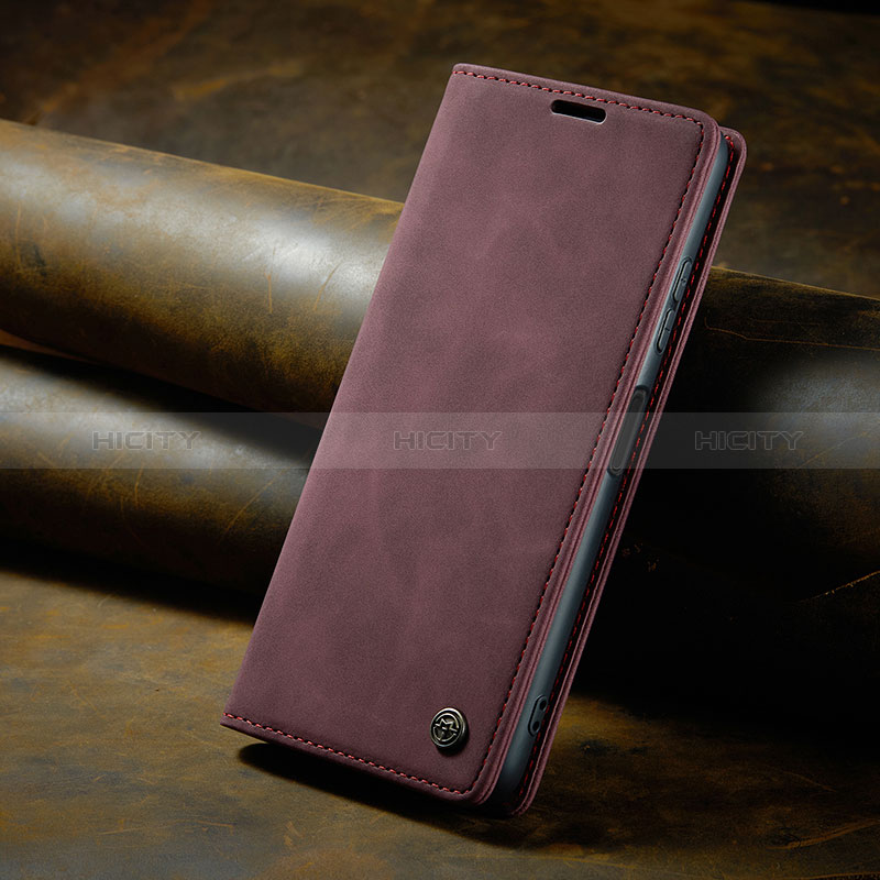 Custodia Portafoglio In Pelle Cover con Supporto C02S per Xiaomi Redmi Note 10 Pro 4G Rosso Rosa