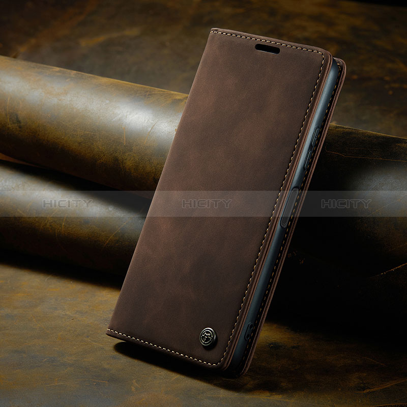 Custodia Portafoglio In Pelle Cover con Supporto C02S per Xiaomi Redmi Note 12 4G Marrone