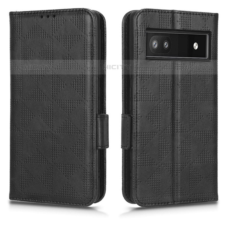 Custodia Portafoglio In Pelle Cover con Supporto C02X per Google Pixel 6a 5G Nero