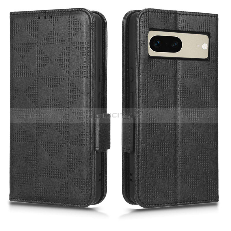 Custodia Portafoglio In Pelle Cover con Supporto C02X per Google Pixel 7 5G Nero