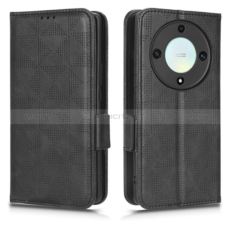 Custodia Portafoglio In Pelle Cover con Supporto C02X per Huawei Honor Magic5 Lite 5G Nero