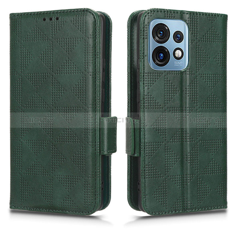 Custodia Portafoglio In Pelle Cover con Supporto C02X per Motorola Moto Edge Plus (2023) 5G Verde