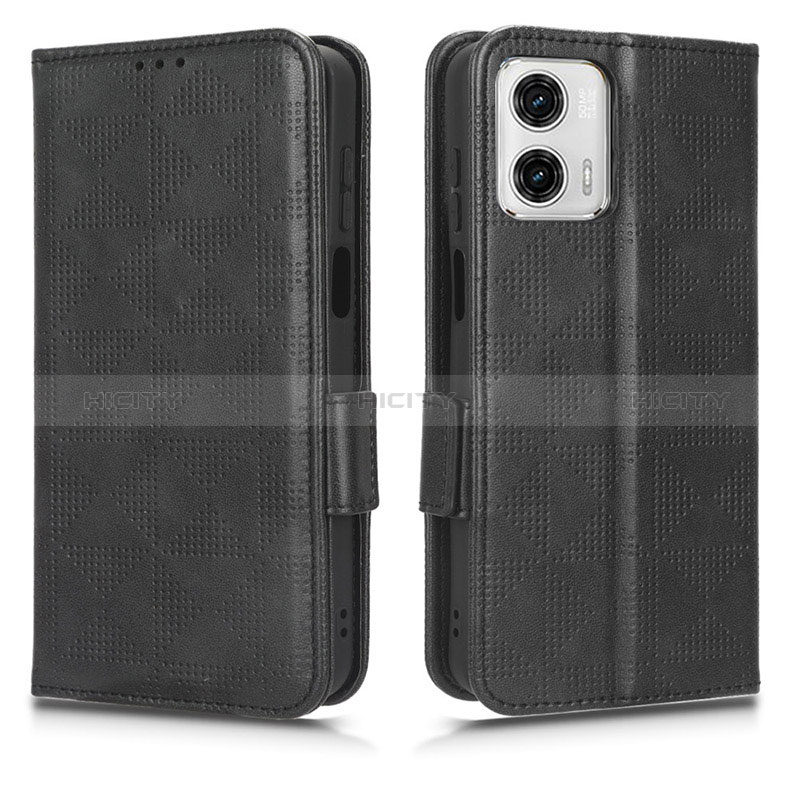 Custodia Portafoglio In Pelle Cover con Supporto C02X per Motorola Moto G53 5G Nero