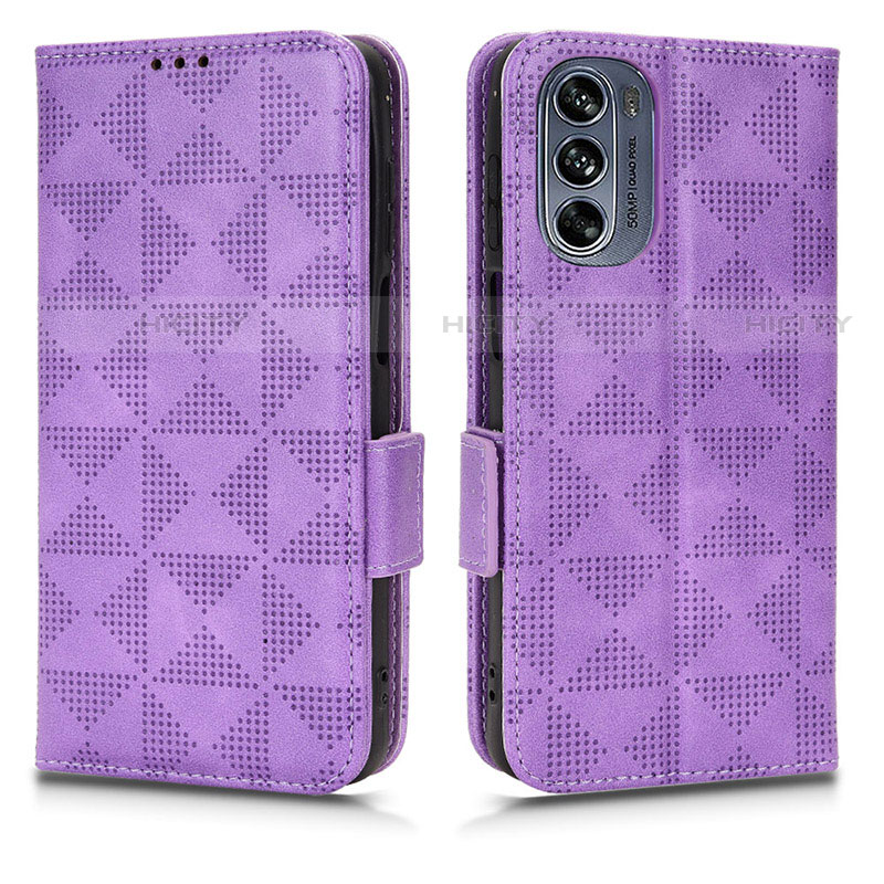 Custodia Portafoglio In Pelle Cover con Supporto C02X per Motorola Moto G62 5G Viola