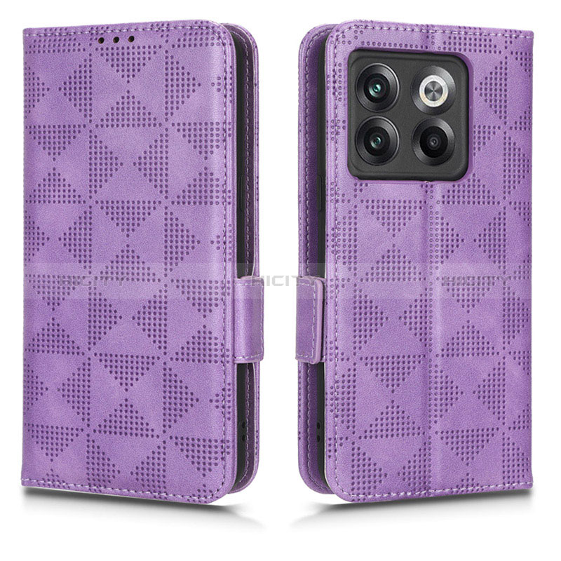 Custodia Portafoglio In Pelle Cover con Supporto C02X per OnePlus Ace Pro 5G Viola