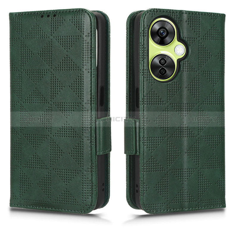 Custodia Portafoglio In Pelle Cover con Supporto C02X per OnePlus Nord CE 3 5G Verde