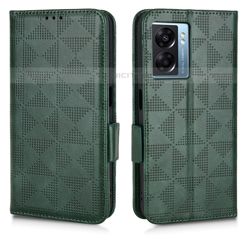 Custodia Portafoglio In Pelle Cover con Supporto C02X per OnePlus Nord N300 5G Verde