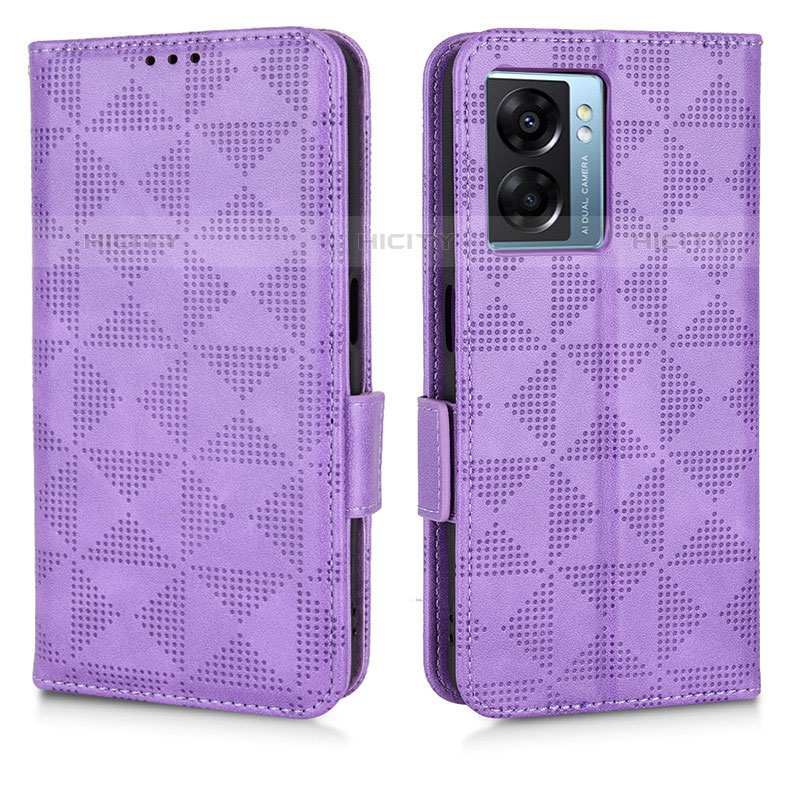 Custodia Portafoglio In Pelle Cover con Supporto C02X per OnePlus Nord N300 5G Viola