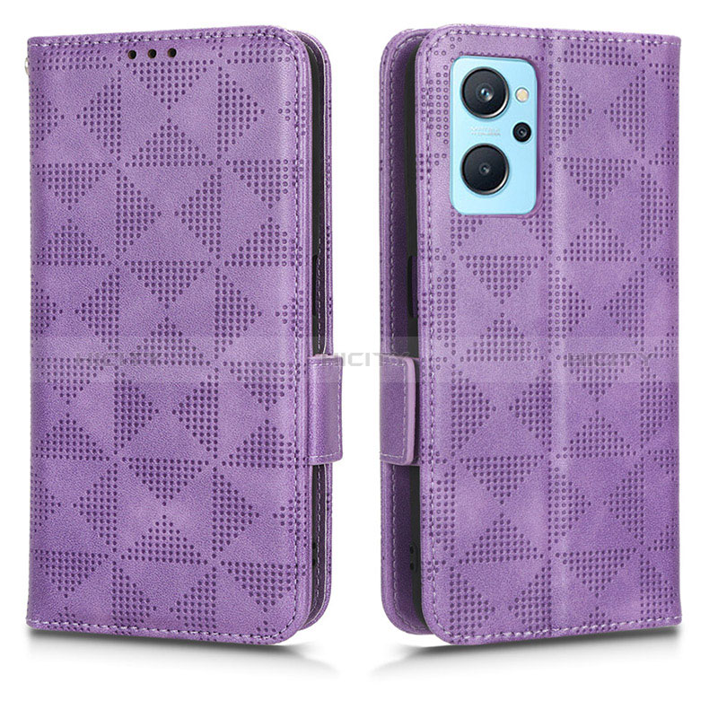 Custodia Portafoglio In Pelle Cover con Supporto C02X per Oppo A96 4G Viola