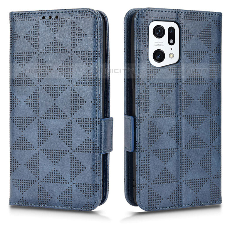 Custodia Portafoglio In Pelle Cover con Supporto C02X per Oppo Find X5 Pro 5G