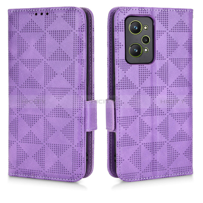 Custodia Portafoglio In Pelle Cover con Supporto C02X per Realme GT Neo 3T 5G Viola