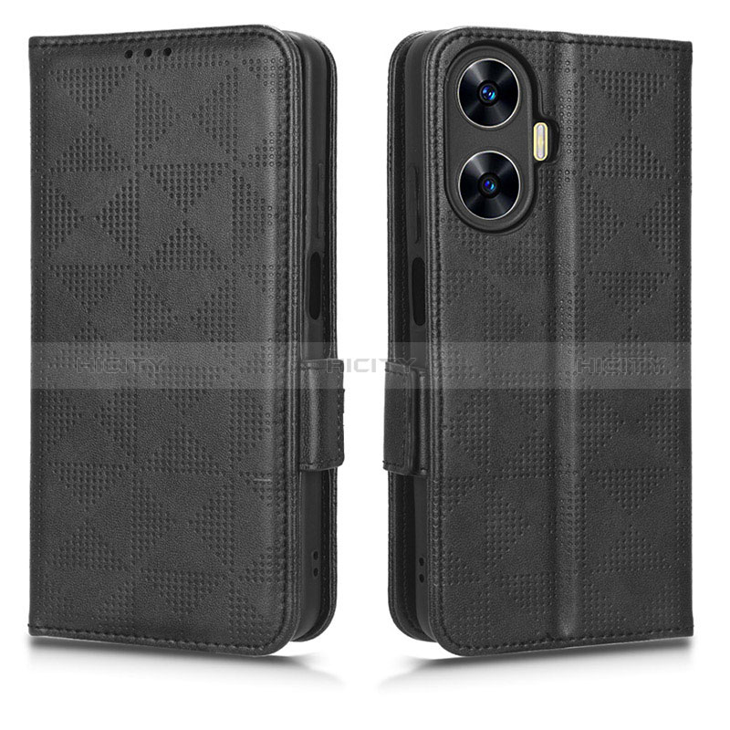 Custodia Portafoglio In Pelle Cover con Supporto C02X per Realme Narzo N55 Nero