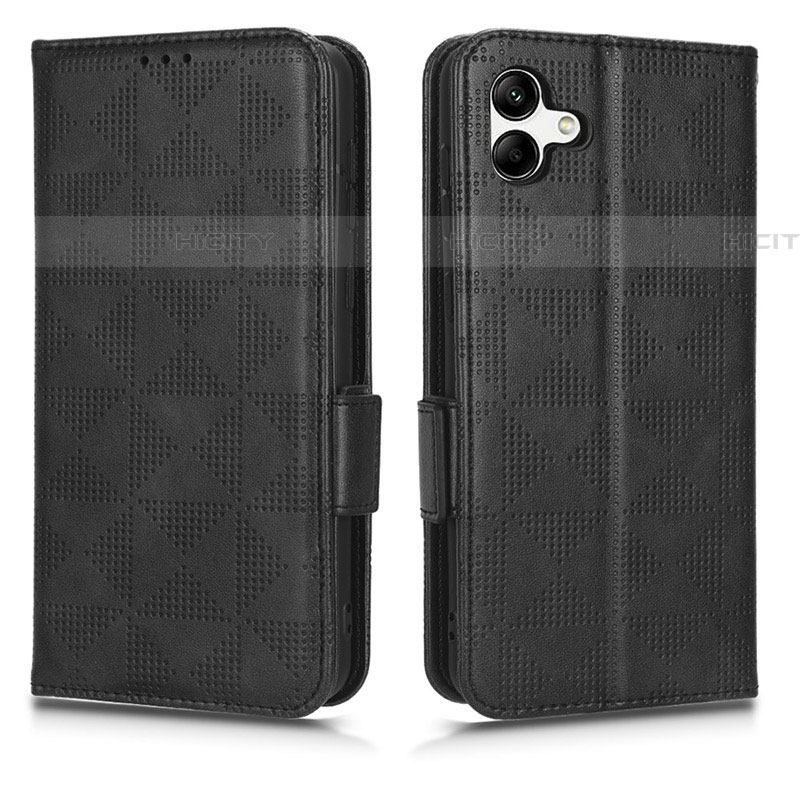 Custodia Portafoglio In Pelle Cover con Supporto C02X per Samsung Galaxy A04E Nero