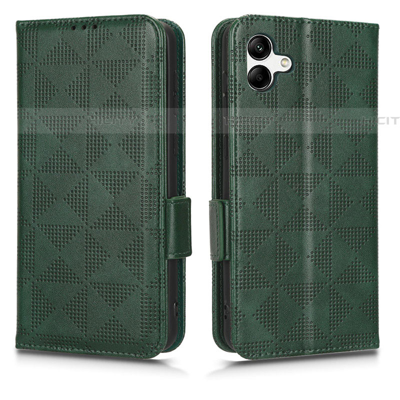 Custodia Portafoglio In Pelle Cover con Supporto C02X per Samsung Galaxy A04E Verde