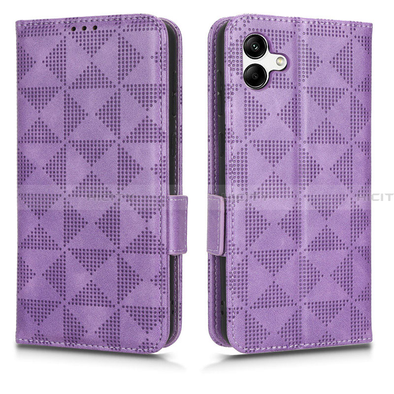 Custodia Portafoglio In Pelle Cover con Supporto C02X per Samsung Galaxy A05 Viola