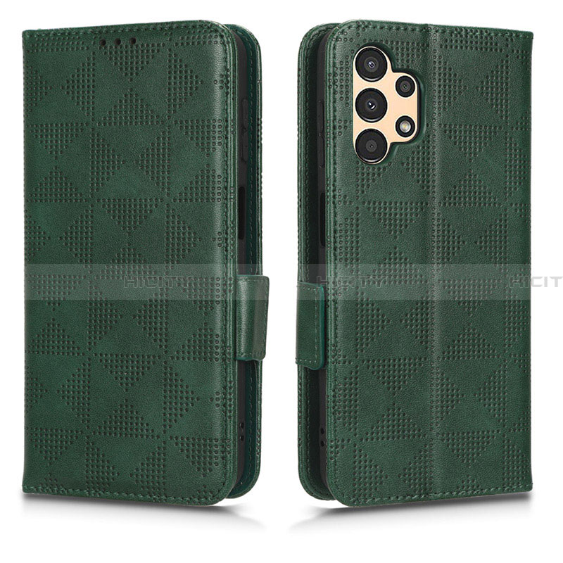 Custodia Portafoglio In Pelle Cover con Supporto C02X per Samsung Galaxy A13 4G Verde