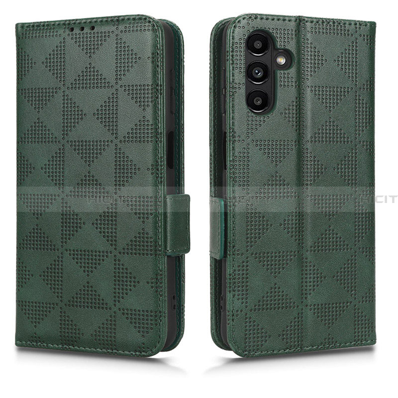 Custodia Portafoglio In Pelle Cover con Supporto C02X per Samsung Galaxy A13 5G Verde