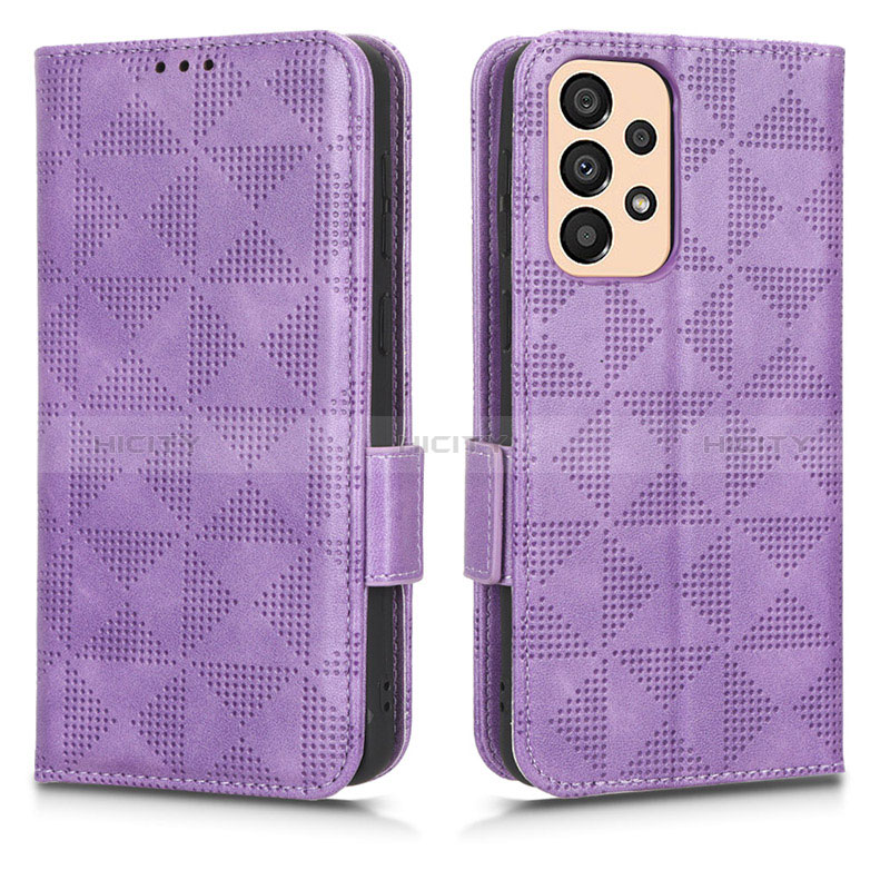 Custodia Portafoglio In Pelle Cover con Supporto C02X per Samsung Galaxy A23 5G Viola