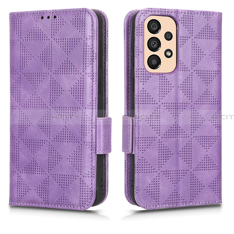 Custodia Portafoglio In Pelle Cover con Supporto C02X per Samsung Galaxy A33 5G Viola