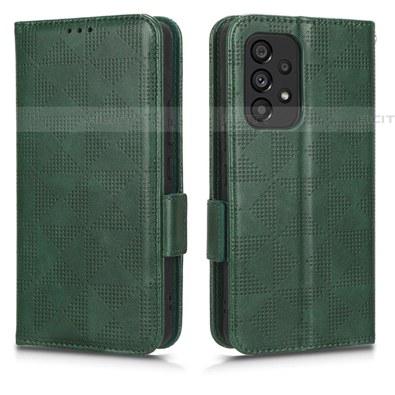Custodia Portafoglio In Pelle Cover con Supporto C02X per Samsung Galaxy A53 5G Verde