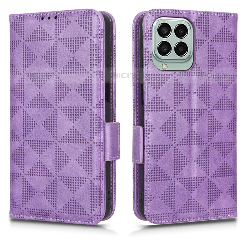 Custodia Portafoglio In Pelle Cover con Supporto C02X per Samsung Galaxy M33 5G Viola