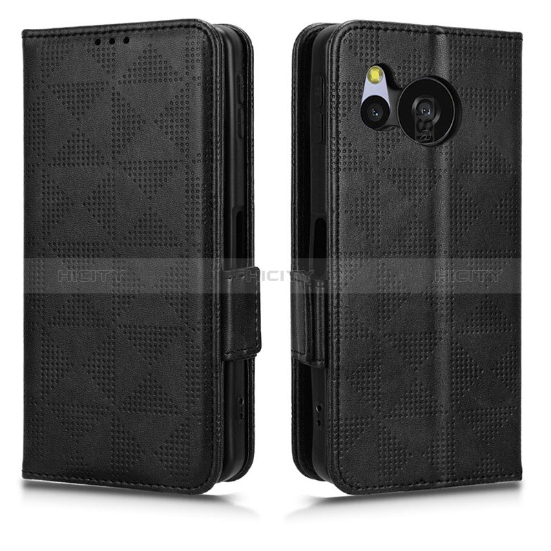 Custodia Portafoglio In Pelle Cover con Supporto C02X per Sharp Aquos Sense8 Nero