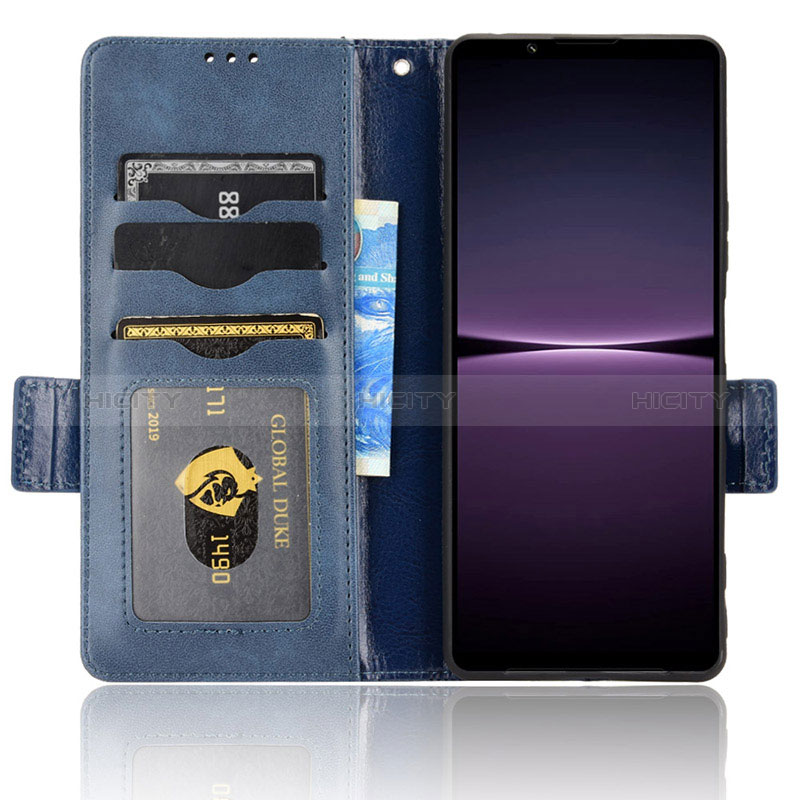Custodia Portafoglio In Pelle Cover con Supporto C02X per Sony Xperia 1 IV SO-51C