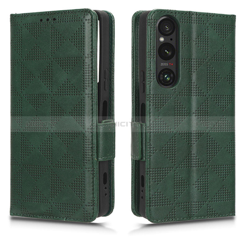 Custodia Portafoglio In Pelle Cover con Supporto C02X per Sony Xperia 1 V