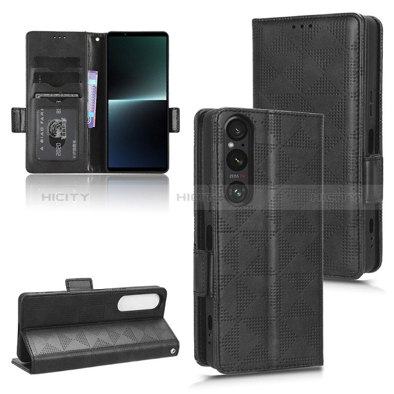 Custodia Portafoglio In Pelle Cover con Supporto C02X per Sony Xperia 1 V