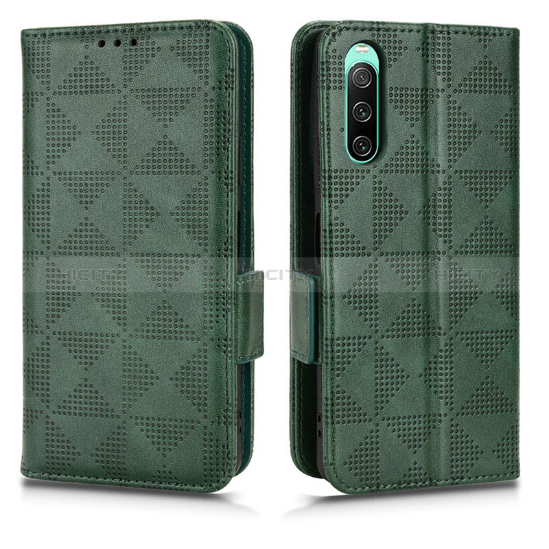 Custodia Portafoglio In Pelle Cover con Supporto C02X per Sony Xperia 10 IV SO-52C