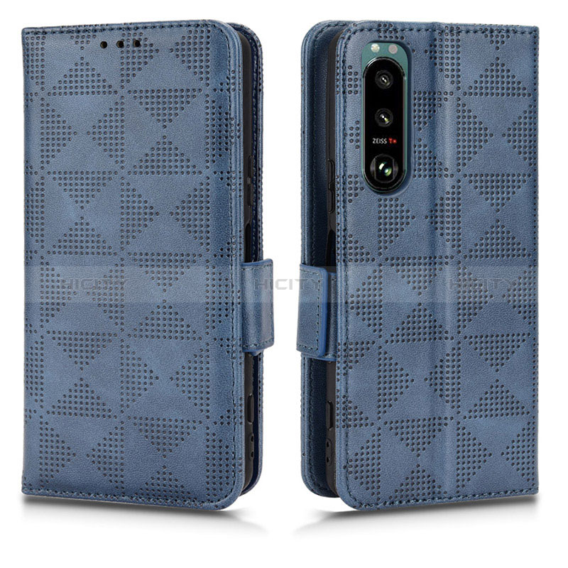 Custodia Portafoglio In Pelle Cover con Supporto C02X per Sony Xperia 5 III