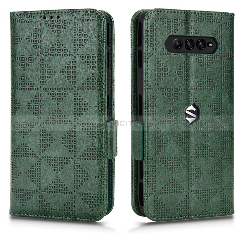 Custodia Portafoglio In Pelle Cover con Supporto C02X per Xiaomi Black Shark 4 Pro 5G Verde