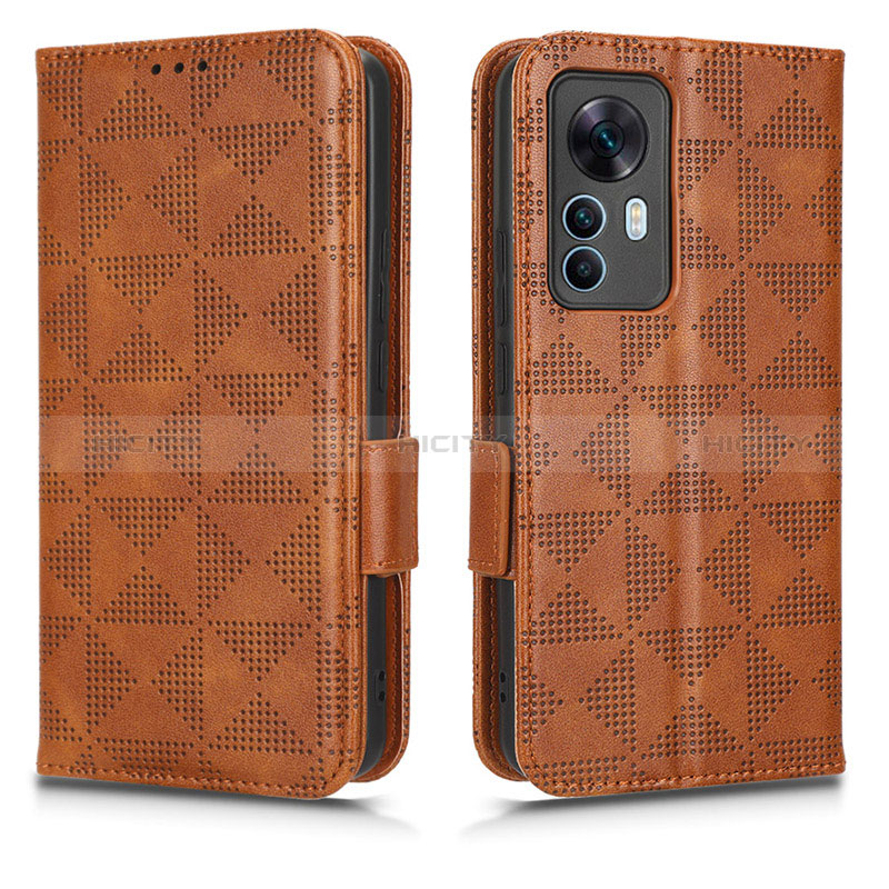 Custodia Portafoglio In Pelle Cover con Supporto C02X per Xiaomi Mi 12T 5G Marrone