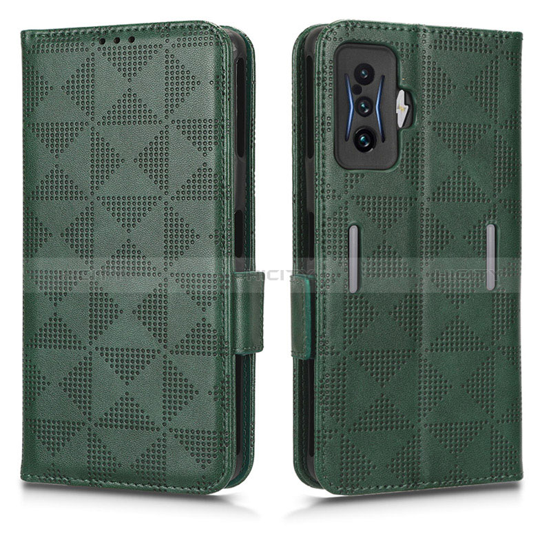 Custodia Portafoglio In Pelle Cover con Supporto C02X per Xiaomi Poco F4 GT 5G Verde