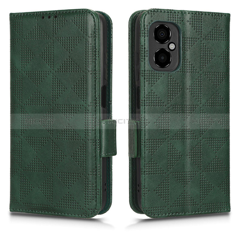 Custodia Portafoglio In Pelle Cover con Supporto C02X per Xiaomi Poco M4 5G Verde