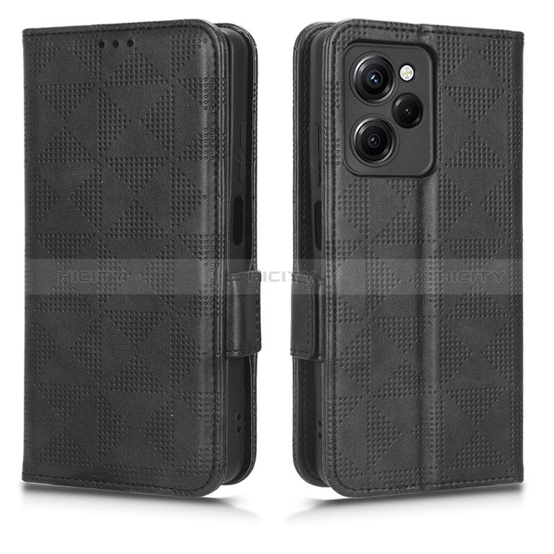 Custodia Portafoglio In Pelle Cover con Supporto C02X per Xiaomi Poco X5 Pro 5G Nero