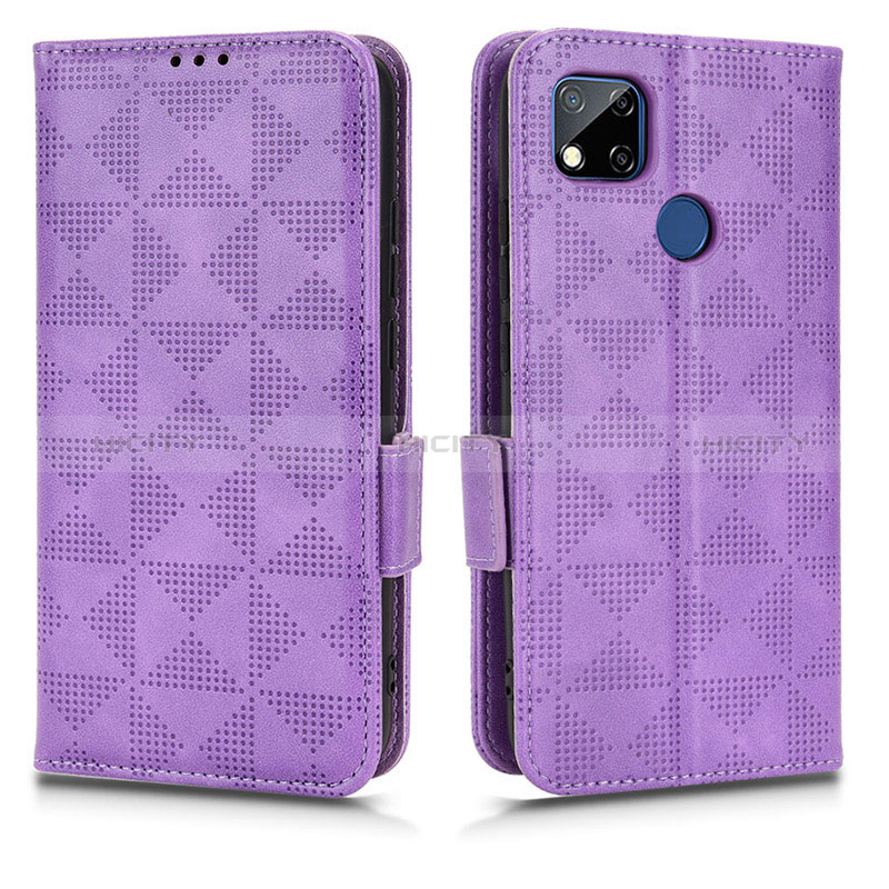 Custodia Portafoglio In Pelle Cover con Supporto C02X per Xiaomi Redmi 9 India Viola