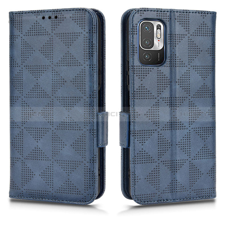 Custodia Portafoglio In Pelle Cover con Supporto C02X per Xiaomi Redmi Note 10 JE 5G Blu