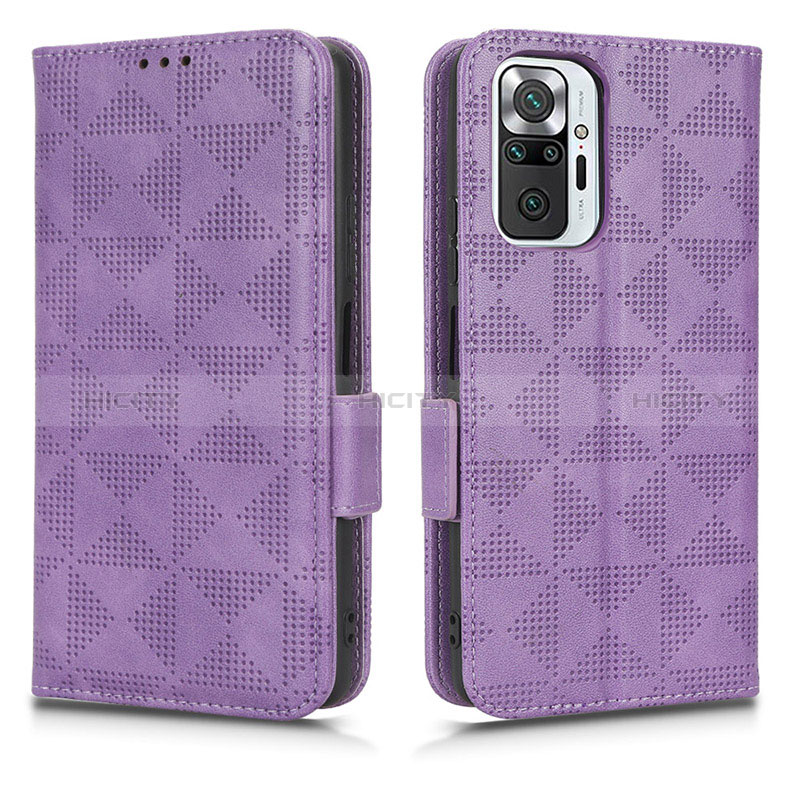 Custodia Portafoglio In Pelle Cover con Supporto C02X per Xiaomi Redmi Note 10 Pro 4G Viola