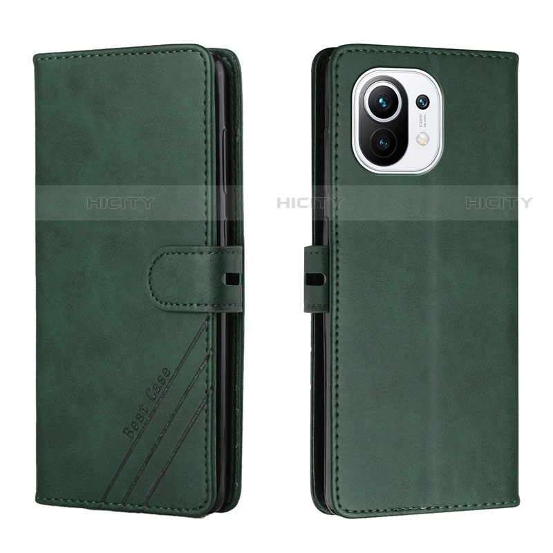 Custodia Portafoglio In Pelle Cover con Supporto C03 per Xiaomi Mi 11 Lite 4G Verde